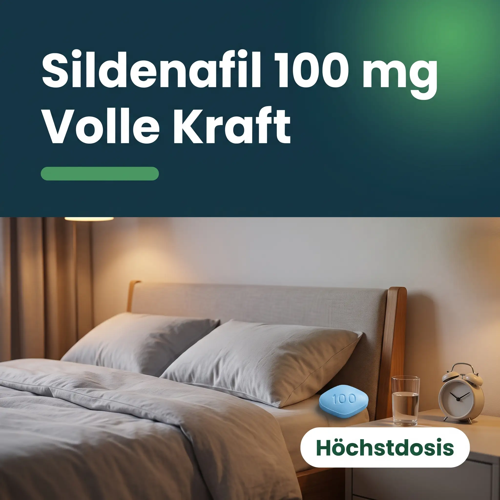 Viagra 100 mg als Höchstdosis: Blaue Pille liegt bereit am Bett